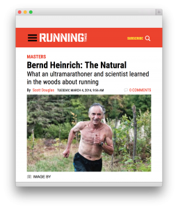 Professor Heinrich has also been a very sucessful ultra distance runner and holds several records in different age divisions. (Click on image for an article.)